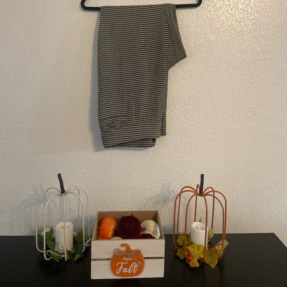 Black and white dress pants